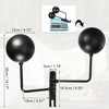 Unique Bargains Rack Wall Mount 180 Degree Rotation Metal Motorcycle Bike Helmet Black 1 Set - 2 of 4