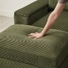 corduroy sofa bed, foldable double sofa bed with folding armrests, suitable for living rooms - 3 of 4