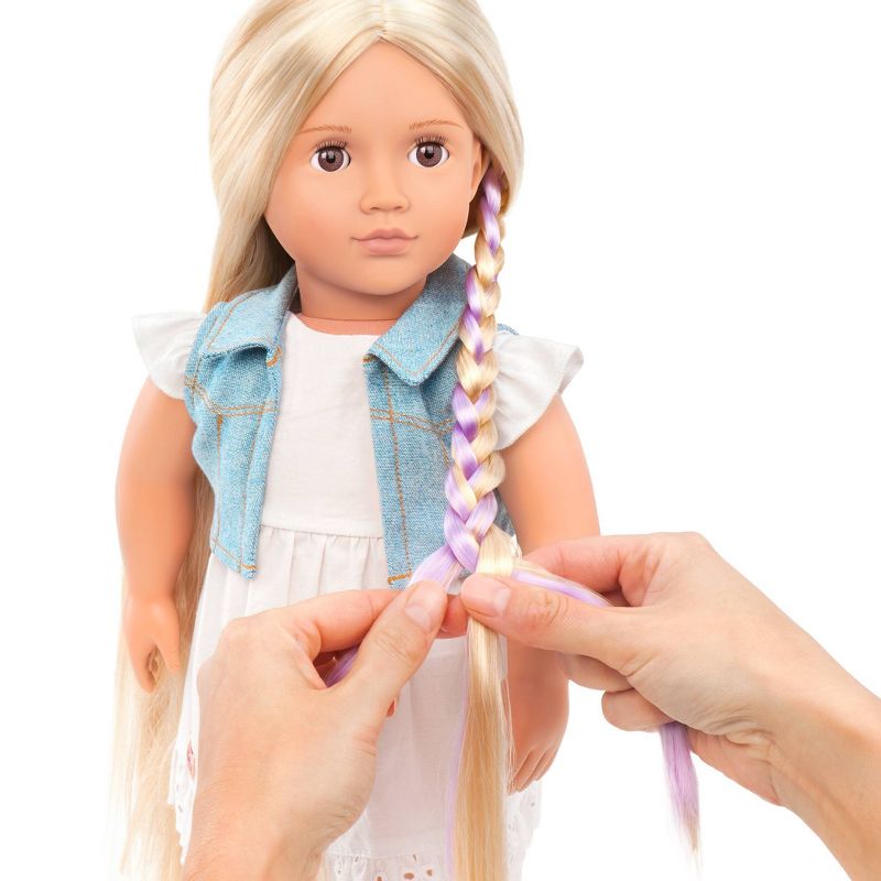 Our Generation Phoebe with Hair Clips &#38; Styling Book 18&#34; Hair Grow Doll, 5 of 11