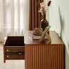 Vynxaria 3 Drawers Drasser 2PCS, 27.6'' Wide Modern Chest of Drawers Curved wave Design,Nightstand,Wood Drawer Organizer - 4 of 4