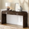 60'' Wooden Entryway Table with Burl Veneer,Console Table with 2 Large Drawers and Metal Handles – The Pop Home - 2 of 4