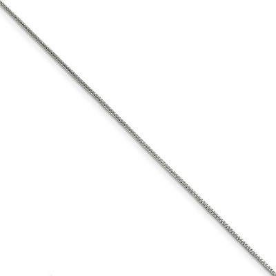 Black Bow Jewelry 1.25mm Sterling Silver, Diamond Cut Franco Chain Bracelet
