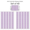 Big Dot of Happiness Purple Stripes - Mini Candy Bar Wrapper Stickers - Simple Party Small Favors - 40 Count - 3 of 4