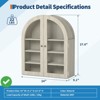 24" Small Arched Wall Cabinet with Acrylic Doors - 24" Wall-Mounted Storage Cabinet with Adjustable Shelf - 2 of 4