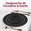 Smarty Had A Party Black w/ Gold Pearl String Round Plastic Wedding Set - 120 Sets - 2 of 4