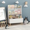 Kids Bookshelf, Book and Magazine Rack, Book Organizer, toy Storage Cabinet Organizer, White - 3 of 4