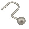 Home Mart Goods 12 Piece Set Brushed Nickel Heavy Duty Steel Ball Shower Curtain Hooks Rings Rustproof Metal - 2 of 2
