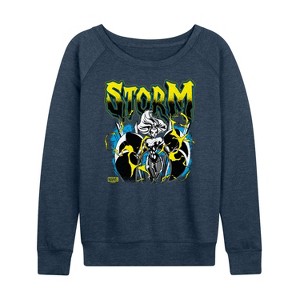Women's - Marvel - X-Men Storm Metal Lightweight French Terry Wide Neck Long Sleeve Shirt - 1 of 4