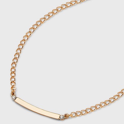 Curved Bar Short Necklace - A New Day&#8482; Gold_3