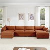 Modular Chenille Sectional Sofa with Under-Seat Storage Drawers and 2 Ottomans, U-Shaped Oversized 4-Seat Sofa for Living Room–The Pop Home - 2 of 4