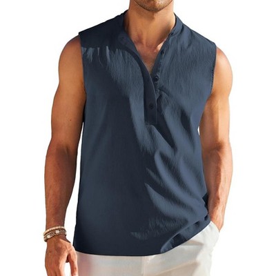COOFANDY Tank Top Mannen Katoenen Mouwloos Shirt
