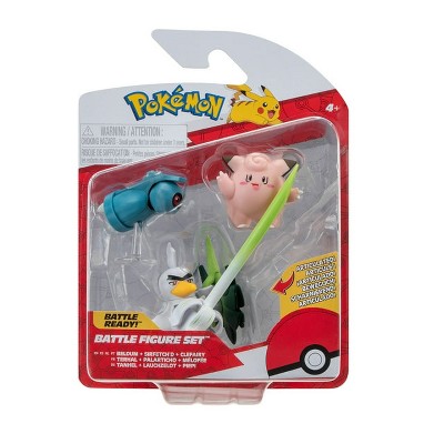 Pokemon Clefairy Beldum Sirfetch'd Battle Ages 4+ Action Figures, 3 Pack