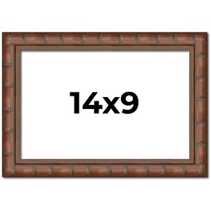 PosterPalooza | 14x9 Modern Bamboo Picture Frame, UV Acrylic, 5 Finishes - 1 of 4