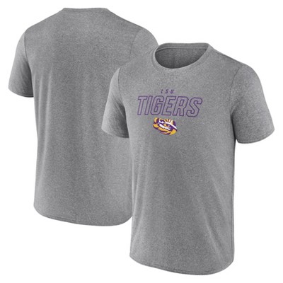 NCAA LSU Tigers Men's Heather Poly T-Shirt