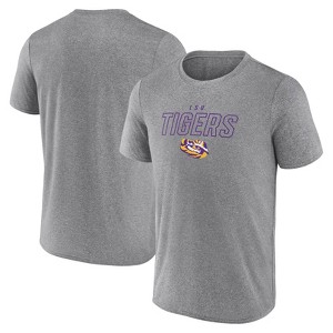 NCAA LSU Tigers Men's Heather Poly T-Shirt - 1 of 3