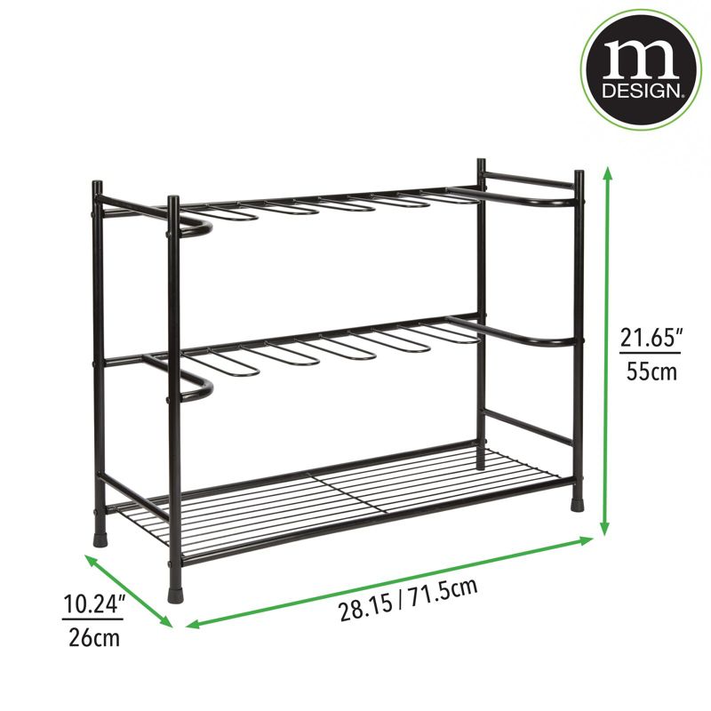 mDesign Metal Boot Storage and Organizer Rack, Holds 6 Pairs, 5 of 9