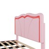 NicBex Twin/Full Size Upholstered Platform Bed with Curve Shaped and Height-adjustbale Headboard,LED Light Strips - 4 of 4