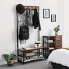 VASAGLE 36.2" Coat Rack Entryway Shoe Bench Rustic Brown - 4 of 4