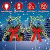 2Pcs Christmas Lighted Reindeer Decoration LED Pathway Stake Lights Battery Powered for Outdoor Garden Lawn Porch Front Door Patio Holiday Decor - 2 of 4