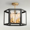 Possini Euro Design Beni Industrial Modern Farmhouse Ceiling Light Semi Flush Mount Fixture 16" Wide Antique Bronze Gold 4-Light for Bedroom Kitchen - 2 of 4