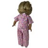 Doll Clothes Superstore Handmade Floral Pajama Set with Pocket Top and Matching Slippers for 18-Inch Girl Dolls - 4 of 4