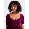 Who's My Sweetheart Velvet Babydoll Dress - 3 of 3