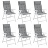 vidaXL Chair Cushion Outdoor High Back Chair Cushion Seat Pad Oxford Fabric - Gray 6 pcs - 4 of 4