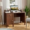 Costway Computer Desk Home Office Writing Workstation w/ Drawer & Hutch - 3 of 4