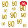 Beistle Gold Foil "90" Birthday Cutouts, 4¾"-11¾", Pack of 12 - 4 of 4