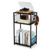 MOEPISY Record Player Stand with Storage Up to 100 Albums, Turntable Stand for Vinyl, Black - 4 of 4