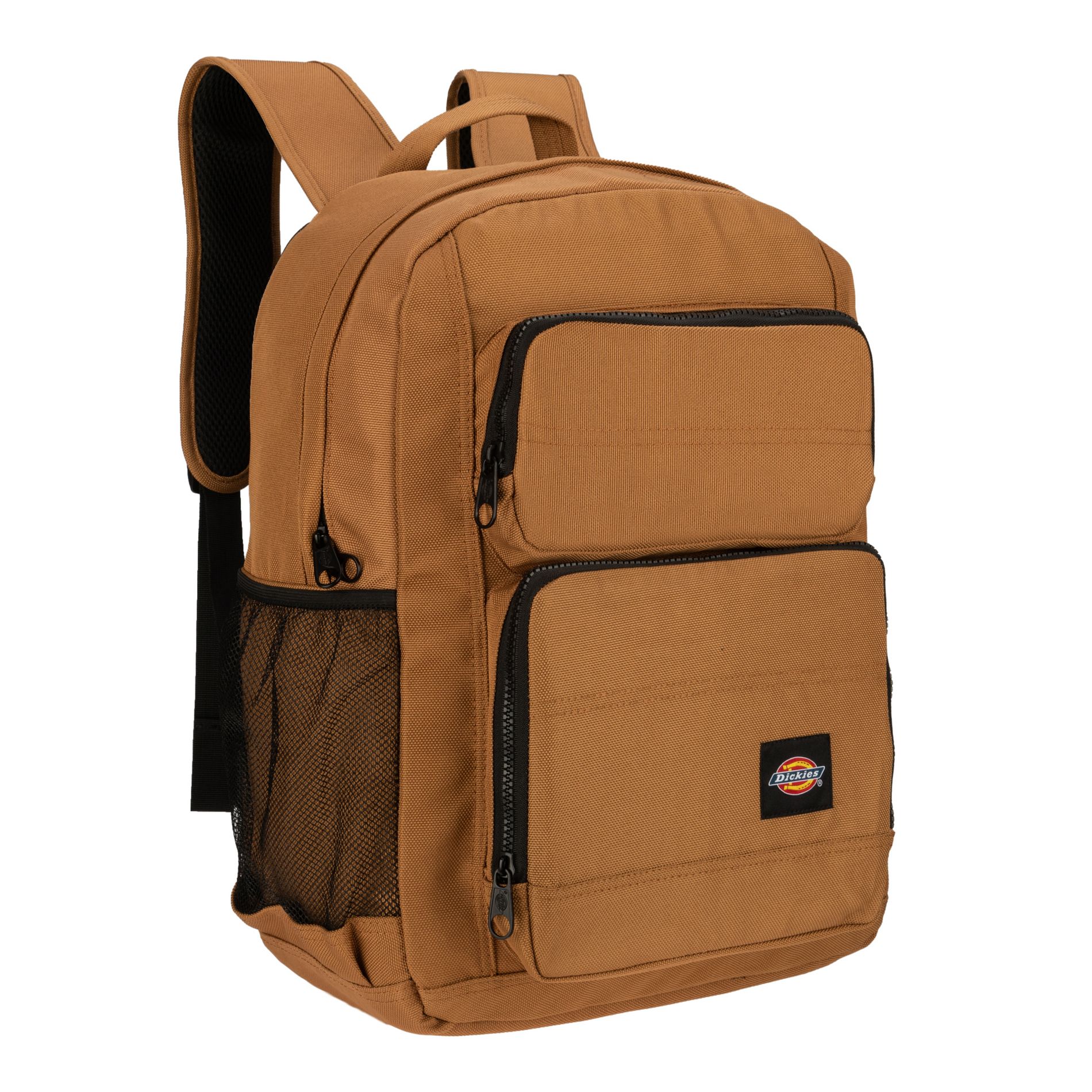 Dickies 18" Tradesman Backpack for Kids Womens Mens, Water Resistant Casual Daypack for Travel Work School, Fits 15.6 Inch Notebook (Brown Duck)