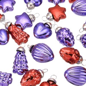 Unique Bargains Glass Decorative Hanging Tree Ornament Balls 1"-1.5" 75 Pcs - 1 of 4