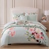 Bebejan Rose on Misty Green 100% Cotton 8 Piece Reversible Comforter & Coverlet Set - 2 of 4