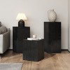 Grungis 33.75"H Square-Column End Tables for Patio,Wood-Like Distressed Finish and Mix with Different Heights for Outdoor and Indoor Use - 2 of 4
