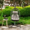 Nestfair 78" Wicker Aluminum Patio Swing Chair Gray - 3 of 4