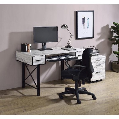 NicBex Home Office Desks 47" Computer Desk with Drawers Office Home Desks with 2 Drawers and Keyboard Tray for Home Office