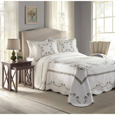 White bedspread best sale queen target