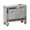 Royal Hampton Nightstand with 2 Drawers and USB Port, Silver Acacia Wood - 3 of 4