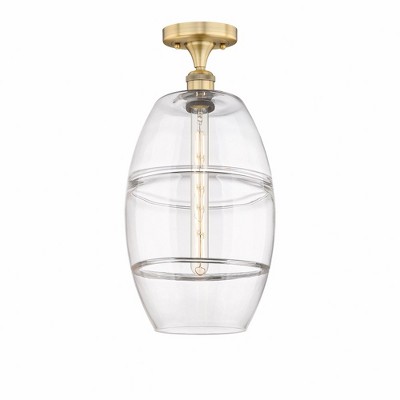 Vaz - 1 Light Semi-Flush Mount In Industrial Style-18.63 Inches Tall and 10 Inches Wide