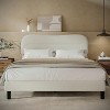 Queen Size Bed Frame with Headboard upholstered Bed Frame Teddy Soft Boucle Fabric Soft Cloud Marshmallow Shape Headboard No Box Spring Needed - 2 of 4