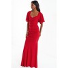Quiz Women's Scuba Crepe Ruched Front Maxi Dress - 3 of 4