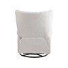 SECOND STORY HOME Alice Wingback Swivel Recliner Accent Chair- Cream Boucle - image 4 of 4