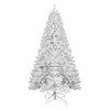 White Christmas Tree with Memory Wire,328 Tips Hinged PVC Artificial Tree Holiday Christmas Tree for Indoor Decor-The Pop Home - 2 of 4