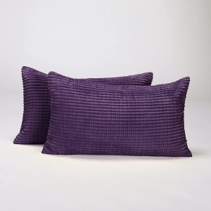 Deconovo Corduroy Decorative Throw Pillow Covers, 2-Pack, OEKO-TEX, Zippered - 1 of 4