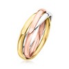 Ross-Simons Italian 14kt Tri-Colored Gold Crisscross Ring - 3 of 4