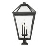 Talbot Outdoor Pendant Light - Black Steel, 4 Bulbs, Dimmable, Wet Rated, 19.5" x 36.75" - 2 of 4