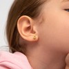 Girls' Heart Bezel Simulated Birthstone Screw Back 14k Gold Earrings - In Season Jewelry - 3 of 4