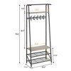 31.5''Coat Rack, 3-in-1 Hall Tree with Shoe Bench - 2 of 4