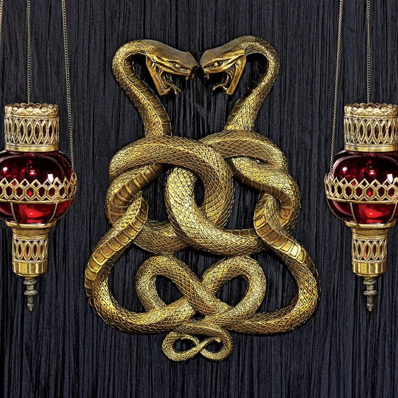 Design Toscano Egyptian Infinity Cobra Twins Wall Plaque, 1 of 4