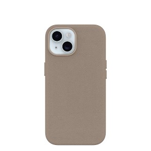 OtterBox Apple iPhone 15 Symmetry Series Cactus Leather Case with MagSafe - Grey Comfort - 1 of 4